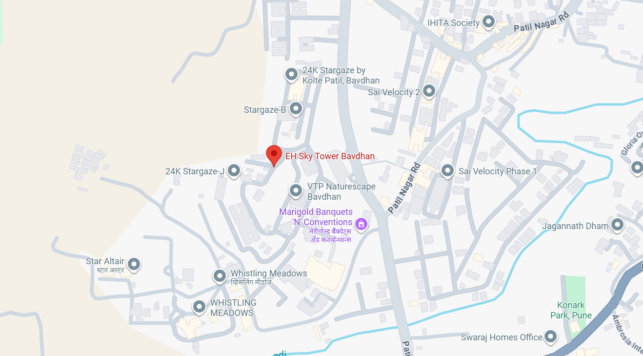 Location Map of EH Sky Tower, Bavdhan, Pune